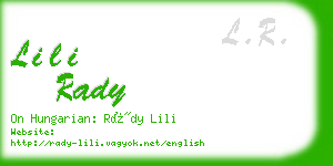 lili rady business card